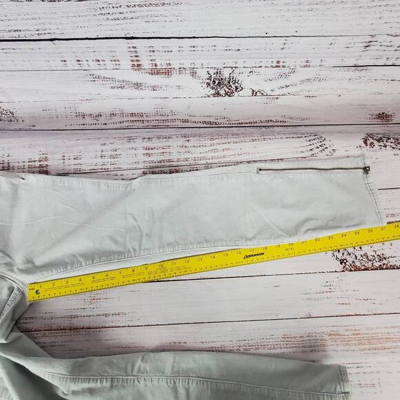 Pilcro Y2K Stet Pastel Blue Corduroy Stretch Pants Size 28 Low Rise Zip Ankle - Picture 12 of 12